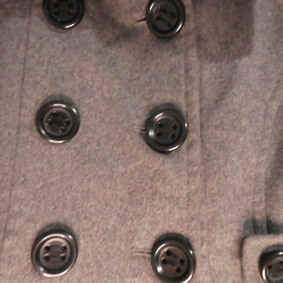 HERITAGE COLLECTION By BASS | xs - extra small | Grey Pea Coat | Ribbed Collar - Picture 9 of 15